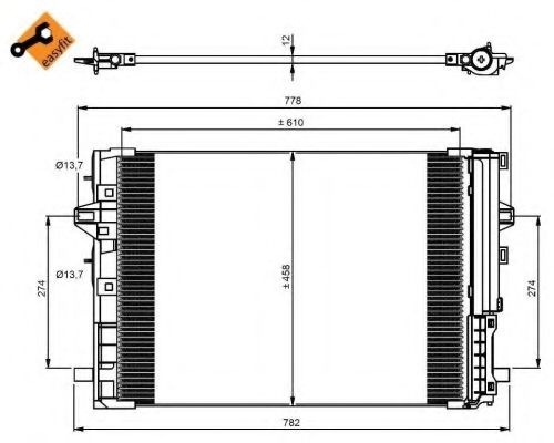 Condensator, climatizare MERCEDES CLA Cupe (C117) 