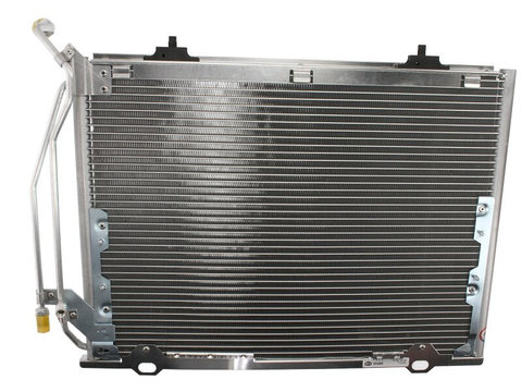 Condensator climatizare Mercedes Clasa C (W202, S202), 09.1997-03.2001, motor 2.2 CDI, 92 kw diesel, cutie manuala, C220 CDI,, full aluminiu brazat, 595(565)x430(420)x16 mm, fara filtru uscator