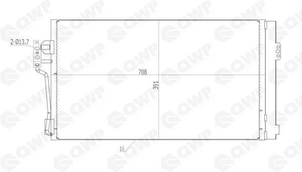 Condensator, climatizare MERCEDES VITO bus (W639) (2003 - 2016) QWP WAC129 piesa NOUA