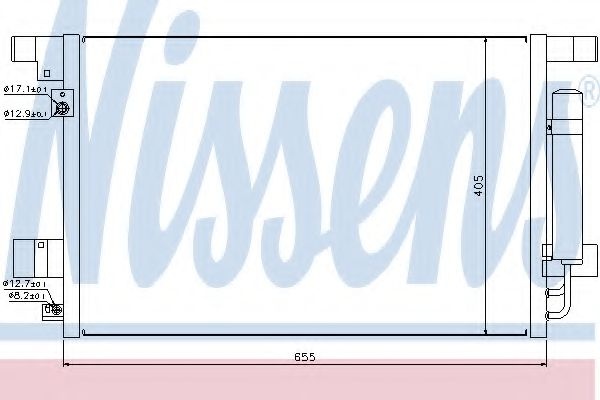 Condensator, climatizare MITSUBISHI ASX (GA_W) (2010 - 2016) NISSENS 940029 piesa NOUA