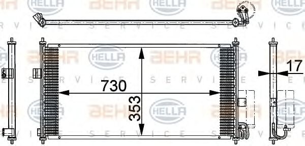 Condensator climatizare NISSAN ALMERA TINO 00- - Cod intern: W20088672 - LIVRARE DIN STOC in 24 ore!!!