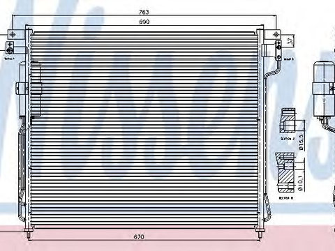 Condensator, climatizare NISSAN NAVARA (D40) (2004 - 2016) NISSENS 94879