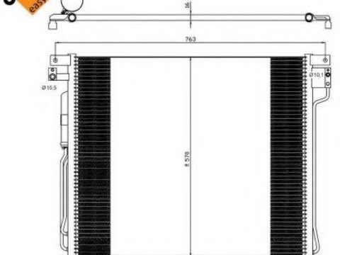 Condensator, climatizare NISSAN NAVARA platou / sasiu (D40) (2008 - 2020) NRF 35582