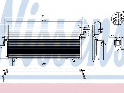 Condensator, climatizare NISSAN PRIMERA Break (WP11) (1996 - 2002) NISSENS 94299