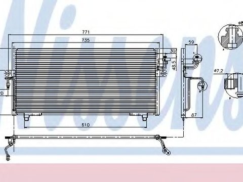 Condensator, climatizare NISSAN PRIMERA Break (WP11) (1996 - 2002) NISSENS 94299 piesa NOUA