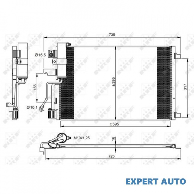 Condensator, climatizare Nissan Qashqai (2007->)[J10,NJ10,JJ10E] #3 072035N