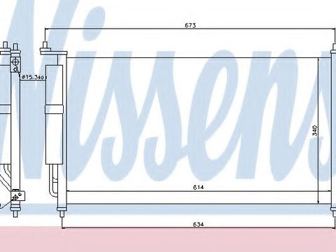 Condensator, climatizare NISSAN TIIDA hatchback (C11X) (2006 - 2016) NISSENS 94621