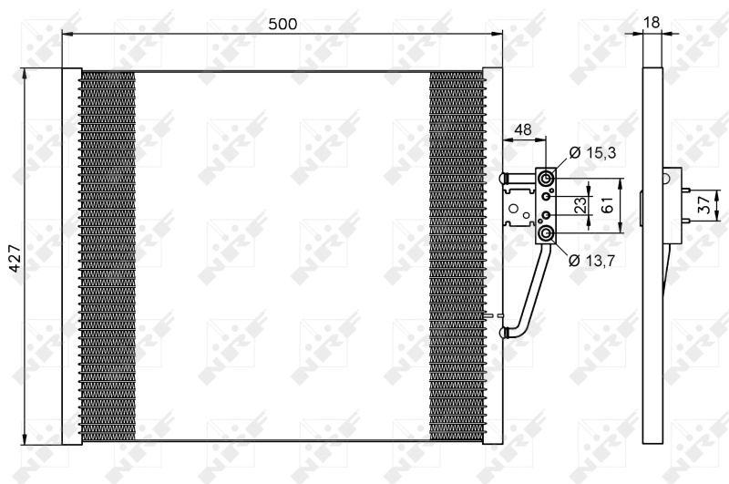 Condensator, climatizare NRF 35587 pentr