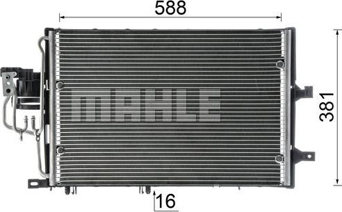 Condensator, climatizare OPEL COMBO (COMBO-C), Box/MPV, 10.2001 - MAHLE AC 310 000S