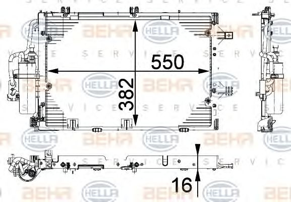 Condensator climatizare OPEL CORSA C - Cod intern: W20088646 - LIVRARE DIN STOC in 24 ore!!!