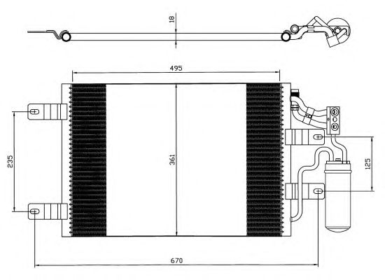 Condensator climatizare OPEL MERIVA 1,3/1,7CDTI 03- - Cod intern: W20139166 - LIVRARE DIN STOC in 24 ore!!!