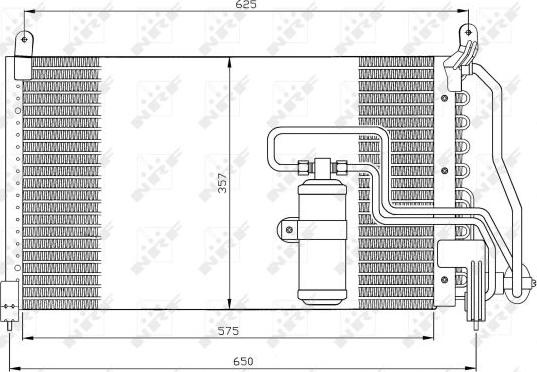 Condensator, climatizare OPEL VECTRA A (J89), Sedan, 08.1988 - 12.1995 NRF 35134