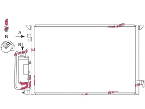 Condensator climatizare Opel VECTRA C, 2002-08.2008, SIGNUM, 05.2003-08.2008, Saab 9-3, 01.2004-03.2009, Fiat CROMA, 06.2005- motor 1,6/1,8/2,0 T, 2,2/3,2 V6 benzina , full aluminiu brazat, 660x410x17 mm, SRLine Polonia