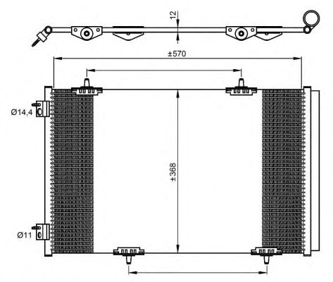 Condensator climatizare PEUGEOT 301 - Cod intern: W20088307 - LIVRARE DIN STOC in 24 ore!!!