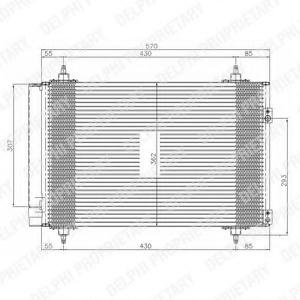 Condensator, climatizare PEUGEOT 307 SW (3H), Citroen C4 cupe (LA_), Citroen C4 I (LC_) - DELPHI TSP0225548
