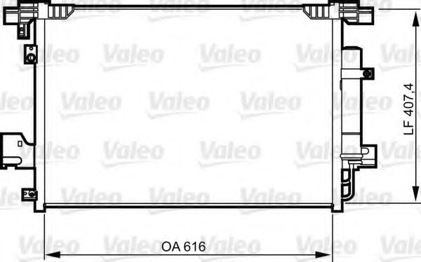 Condensator, climatizare PEUGEOT 4007 (GP_) (2007 - 2016) VALEO 814315