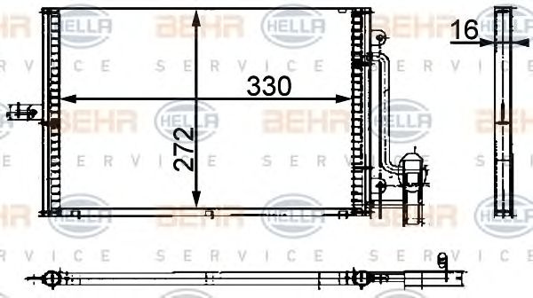 Condensator climatizare PORSCHE BOXSTER (986) - Cod intern: W20088540 - LIVRARE DIN STOC in 24 ore!!!