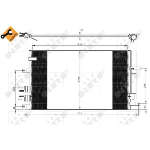 Condensator climatizare, Radiator clima Alfa Romeo 159 (939), Brera (939), Spider (939, 939) Nrf 35911