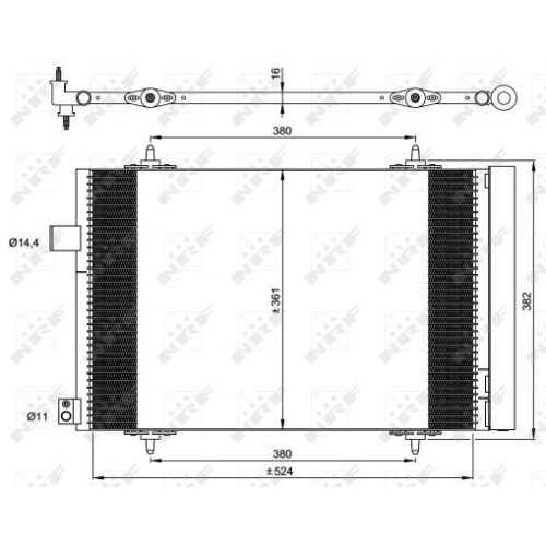 Condensator climatizare, Radiator clima Citroen C5 3 (Rd), Peugeot 407 (6d), 508 Nrf 35946