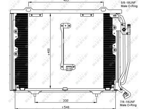Condensator climatizare, Radiator clima Mercedes-Benz C-Class (W202), Clk (C208) Nrf 35215