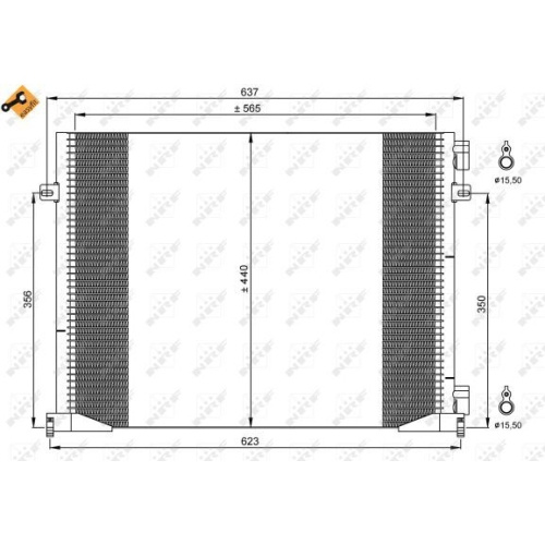 Condensator climatizare, Radiator clima Opel Vivaro (J7), Renault Trafic 2 (Jl) Nrf 35914