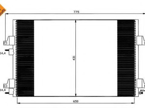 Condensator, climatizare RENAULT ESPACE III (JE0) (1996 - 2002) NRF 35557 piesa NOUA