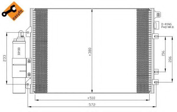 Condensator, climatizare RENAULT KANGOO Express (FC0/1) (1997 - 2007) NRF 35967 piesa NOUA