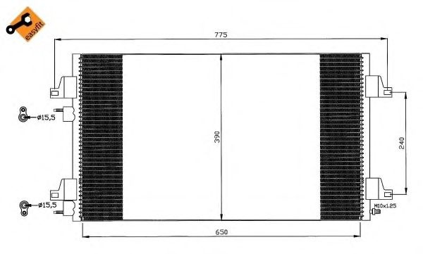 Condensator climatizare RENAULT LAGUNA II (BG0/1_)