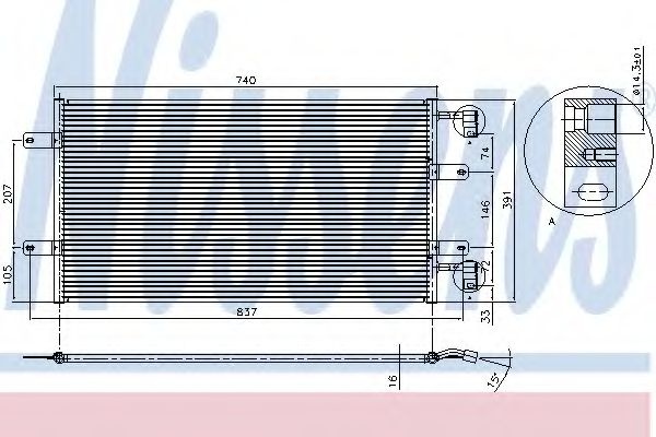 Condensator, climatizare RENAULT TRAFIC II platou 
