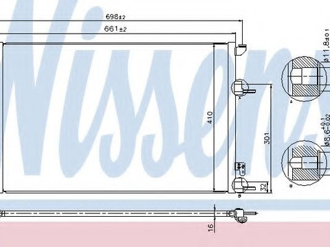 Condensator, climatizare SAAB 9-3 Cabriolet (YS3F) (2003 - 2016) NISSENS 940320 piesa NOUA