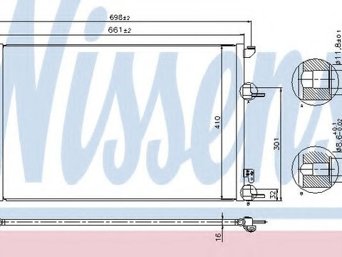 Condensator, climatizare SAAB 9-3 (YS3F) (2002 - 2016) NISSENS 940320 piesa NOUA