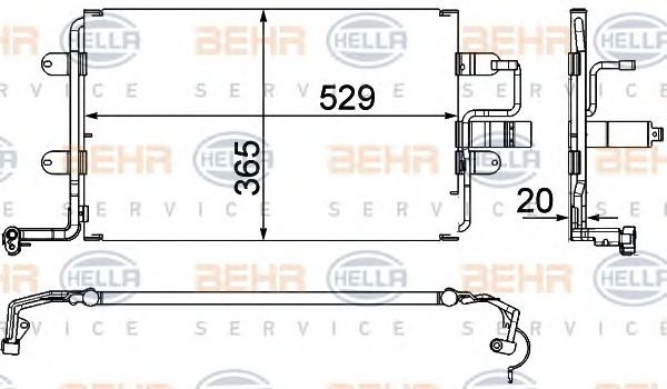 Condensator climatizare SEAT IBIZA V ST (6J8, 6P8) - Cod intern: W20088512 - LIVRARE DIN STOC in 24 ore!!!