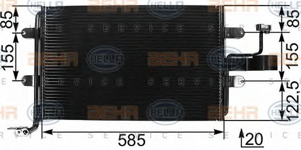 Condensator climatizare SEAT LEON (1M1) - Cod intern: W20088743 - LIVRARE DIN STOC in 24 ore!!!