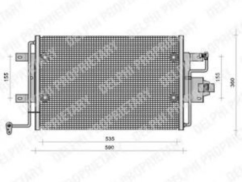 Condensator, climatizare SEAT TOLEDO (1L), AUDI A3 (8L1), SKODA OCTAVIA (1U2) - DELPHI TSP0225113