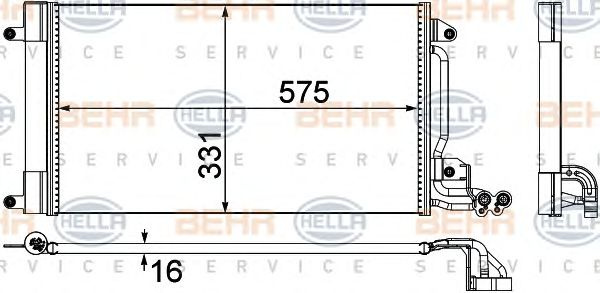 Condensator climatizare SKODA FABIA combi (NJ5) - Cod intern: M20435375 - LIVRARE DIN STOC in 24 ore!!!
