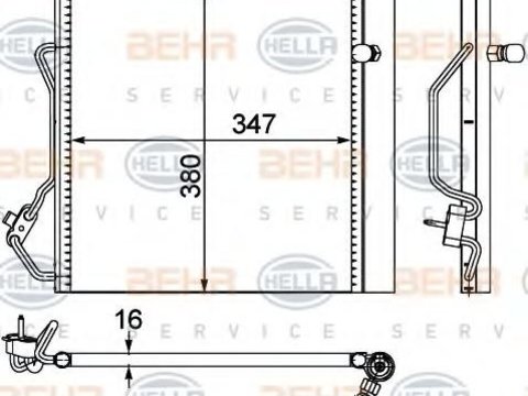 Condensator, climatizare SMART CABRIO (450), SMART CITY-COUPE (450), SMART FORTWO cupe (450) - HELLA 8FC 351 303-421