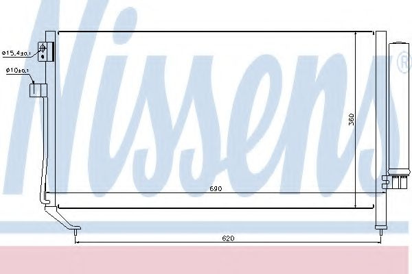 Condensator, climatizare SUBARU FORESTER (SG) (2002 - 2016) NISSENS 94848 piesa NOUA