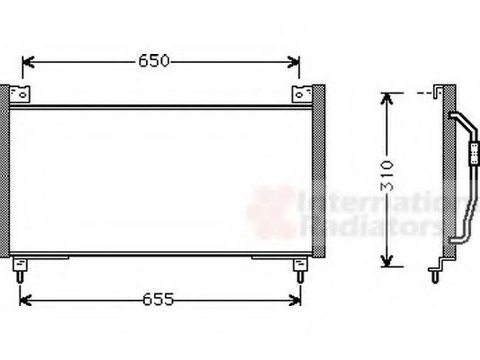 Condensator, climatizare SUBARU IMPREZA limuzina (GC), SUBARU IMPREZA combi (GF) - VAN WEZEL 51005038