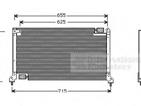 Condensator, climatizare SUBARU LEGACY combi (BC, BJF), SUBARU LIBERTY I (BC) - VAN WEZEL 51005030