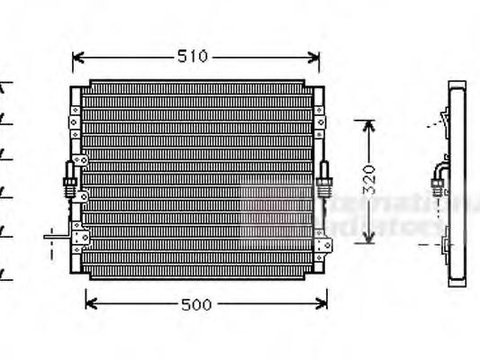 Condensator, climatizare TOYOTA LAND CRUISER - BUNDERA (PZJ7_, KZJ7_, HZJ7_, BJ7_, LJ7_, RJ7, TOYOTA LAND CRUISER (_J6_) - VAN WEZEL 53005244