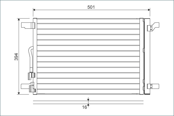 Condensator, climatizare VALEO 814301 model SKODA OCTAVIA III (5E3, NL3, NR3) 2012 2013 2014 2015 2016 2017 2018 2019 2020