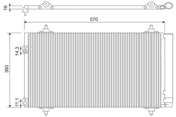 Condensator, climatizare VALEO 818171
