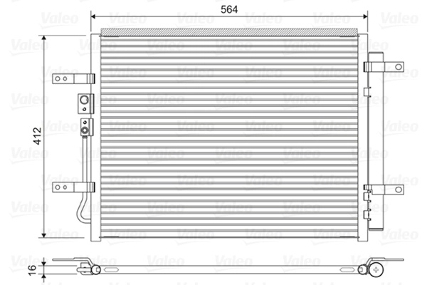 Condensator, climatizare VALEO 822628 pentru HYUND