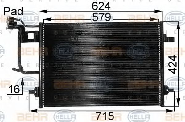 Condensator climatizare VOLKSWAGEN PASSAT (3B3) - Cod intern: W20088541 - LIVRARE DIN STOC in 24 ore!!!
