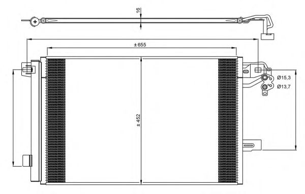 Condensator climatizare VOLKSWAGEN TRANSPORTER/CARAVELLE Mk V bus (7HB, 7HJ, 7EB, 7EJ, 7EF) - Cod intern: W20139650 - LIVRARE DIN STOC in 24 ore!!!