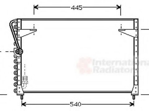 Condensator, climatizare VOLVO 460 L limuzina (464), VOLVO 480 E, VOLVO 440 K (445) - VAN WEZEL 59005072