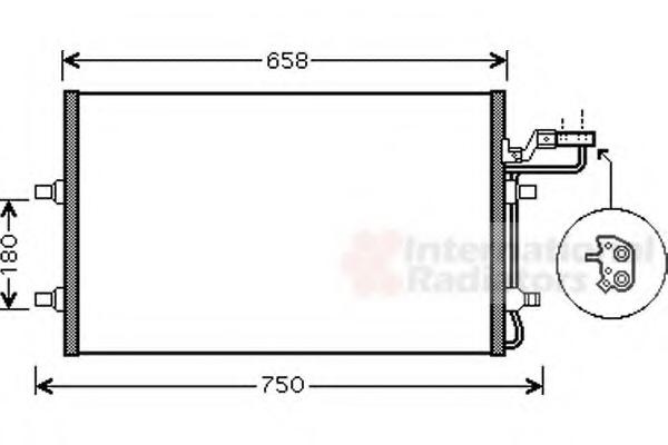 Condensator, climatizare VOLVO S40 II limuzina (MS), VOLVO V50 combi (MW), VOLVO C70 II Cabriolet - VAN WEZEL 59005140
