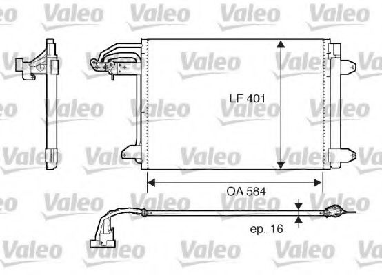 Condensator, climatizare VW EOS (1F7, 1F8) (2006 - 2016) VALEO 817777 piesa NOUA