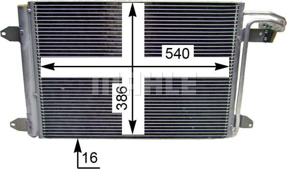 Condensator, climatizare VW GOLF IV (1J1), Van, 10.1997 - 05.2004 MAHLE AC 324 000S