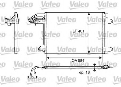 Condensator, climatizare VW GOLF V (1K1) (2003 - 2